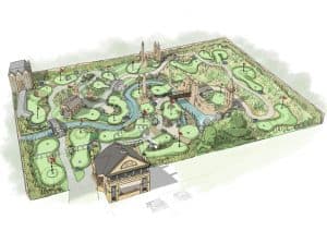 Clayton Caravan Park's Adventure Golf Course in the theme of the St. Andrews Old Course
